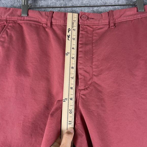 J Crew Pant Mens 36x34 Pink 1040 Athletic Fit Broken In Chino Flat Front Cotton - Picture 5 of 15